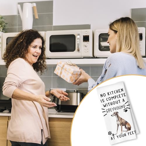 Greyhound Funny Dog Kitchen Towels -A Kitchen is Not Complete Without A Greyhound Waffle Weave Dish Towel for Home Bathroom,Dog Lovers Gift,16×24 Inch - color: Greyhound at Your Feet