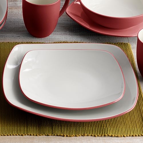 Noritake Colorwave Raspberry 4-Piece Square Place Setting, Service for 1 - color: Raspberry
