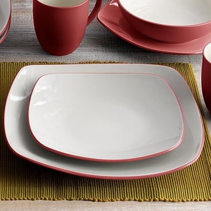 Noritake Colorwave Raspberry 4-Piece Square Place Setting, Service for 1 - color: Raspberry