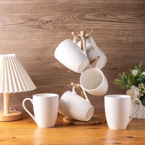 GBhome White Coffee Mugs Set of 12, 12 oz Ceramic Coffee Cups | Classic COffee Mugs for Home,Office&Restaurant,Tea/Espresso/Cappuccino. Dishwasher&Microwave Safe - color: Off White 2, size: 12 oz (12 Piece Set)
