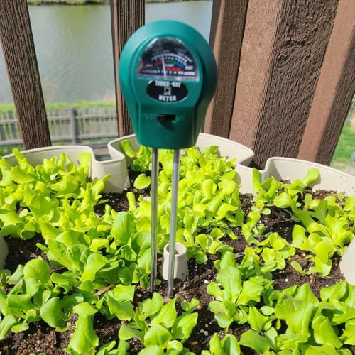 Soil Meters,Soil Test Kit, 3-in-1 Soil Moisture Tester, Soil PH Sunlight Meter for Plants Garden Lawn Farm Indoor Outdoor Use