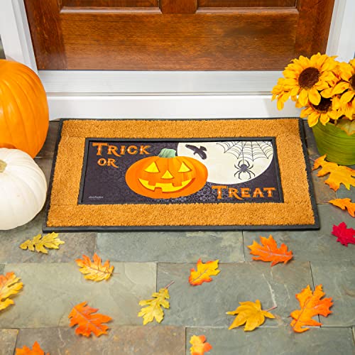 Evergreen Flag Seasonal Sassafras Interchangeable Mat and Tray Trick or Treat Jack-o-Lantern