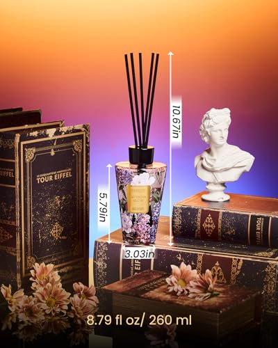 M&SENSE Reed Diffuser Set, Lavender Glow, 8.79 oz Natural Essential Oil | Non-Toxic Organic, Long-Lasting Fragrance, Ideal for Bathroom, Bedroom, Gifts for Women - color: Lavender