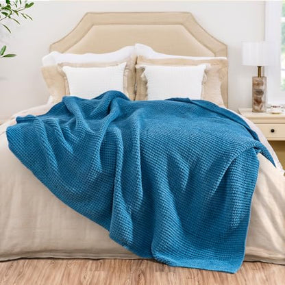 Knit Throw Blanket for Couch, Soft Cozy Fluffy Knitted Blanket for Sofa, Bed, Gift for Women Girls (Twin 60"x80") - size: Twin 60"x80"