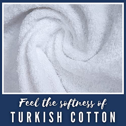 Personalized Towels, Hotel & Spa Quality, Super Soft, Highly Absorbent, Bathroom Sets, 100% Cotton Monogrammed towels 6 Piece Towel Set, Includes 2 Bath Towels, 2 Hand Towels, 2 Washcloths, White - color: White, size: 6 Piece Towel Set (Bath, Hand, Washcl