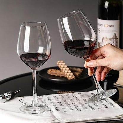 Wine Glasses Set of 12,12oz Red Wine Glasses,for Red or White Wine, High-end Banquet, Party, Bar, Wedding, Gift (12 pcs) | Long Stem Wine Glasses for Party,High-end Banquet,Bar,Wedding,Gift - size: 12oz-12pcs