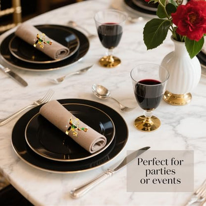 Hummingbird Napkin Rings Set of 6 Sparkly Rhinestone Bird Napkin Holder for Spring Party Garden Wedding Baby Shower Decor,Lively Dining Table Setting for Holiday Gathering & Family Dinner - style: Yellow
