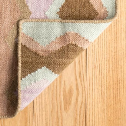 Dash & Albert Safety Net Earth Geometric Handwoven Wool Rug, 5'x8' | Earth Handwoven Wool Rug, , Geometric Pattern - color: Earth, size: 5' x 8' (Rectangular)