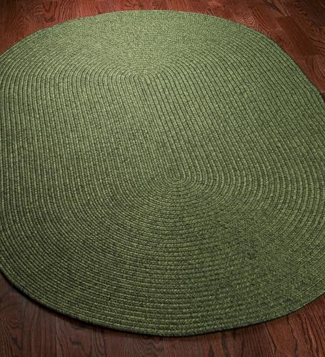 SAFAVIEH Braided Indoor/Outdoor Washable Round Rug 6', Green BRD315A | 1/4" Pile, Machine Washable, Easy Care, Polypropylene Fibers, Handwoven, Round Rug, Living Room, Patio