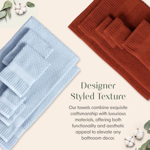 4 Pack 100% Cotton Bath Towels | Clay Towels | Oeko‑TEX Standard 100 | Soft & Absorbent, Quick‑Dry | Trinity Collection - Baked Clay - color: Baked Clay, size: Bath Towels (4 Pack)