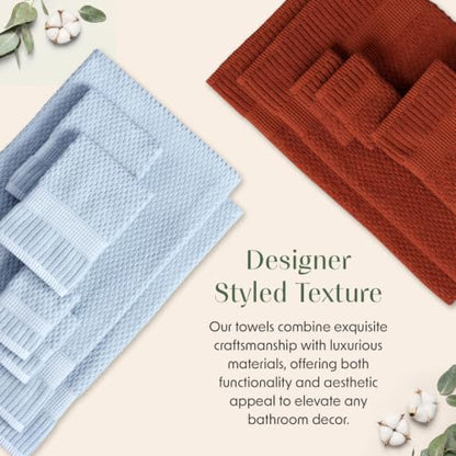 4 Pack 100% Cotton Bath Towels | Clay Towels | Oeko‑TEX Standard 100 | Soft & Absorbent, Quick‑Dry | Trinity Collection - Baked Clay - color: Baked Clay, size: Bath Towels (4 Pack)