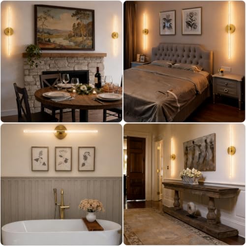 Rechargeable Wall Lights Battery Operated Sconce 2Pack(Gold Bubble Crystal) | 10000mAh Wireless Wall Lights With Touch & Remote, 4CCT, 360° Rotatable Wall Lamp for Bedroom Living Room Hallway 31.5in - color: Bubble Crystal Gold