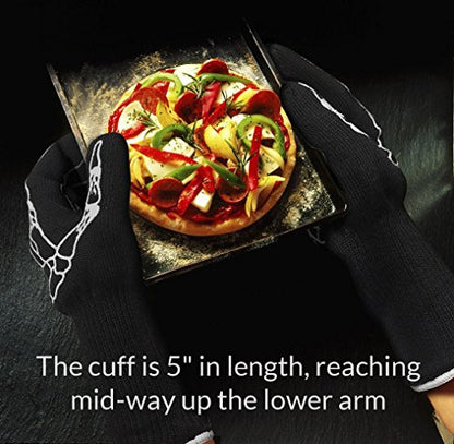 Heat Guardian Heat-Resistant Gloves Protect Up To 932; Oven Mitts, Pot Holders Features 5' Cuff