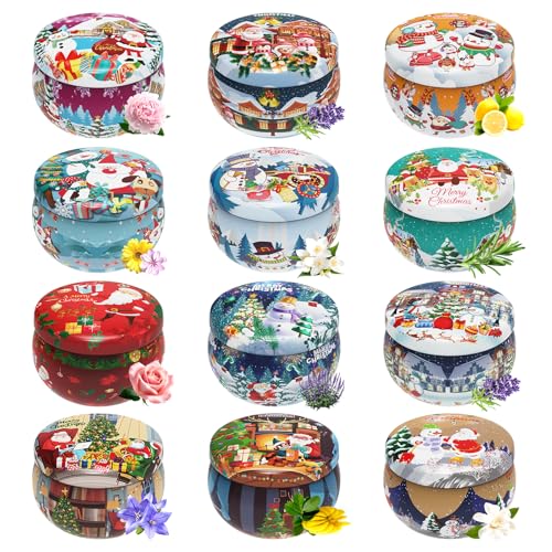 Christmas Gift Sets, 12 Bulk Home Aromatherapy Candles | Scented Candles with Fragrances, Gift for Women, Candlelight Dinner Spa Bath
