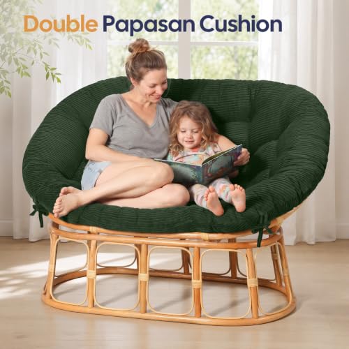 Papasan Chair Cushion Green - color: Green, size: 65x48 Inch