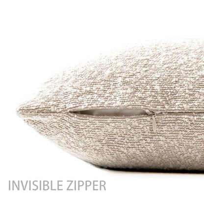 18x18 Boucle Throw Pillow Covers, Set of 2, Beige - color: Beige, size: 18" x 18" (Pack of 2)