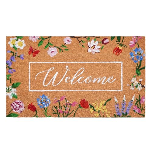 Calloway Mills Butterfly Garden Welcome Doormat (17 x 29) - color: Butterfly Garden Welcome, size: 1'5" x 2'5" (Rectangular)