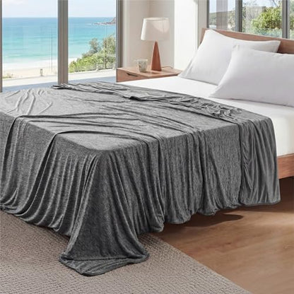 Bedsure Summer Cooling Blanket King Size, Lightweight Cold Sheet Blanket for Sleeping, Ice Cool Thin Bed Arc-Chill Cooling Bedding for Hot Sleepers Night Sweats with Rayon Derived from Bamboo, 108x90 | Hot Sleepers, Night Sweats, Cold Bed Sheet, Rayon Der