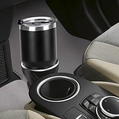 SYACOT 30oz Tumbler Double Wall Stainless Steel Vacuum Insulated Travel Mug with Splash-Proof Lid Metal Straw and Brush - color: Black-30oz