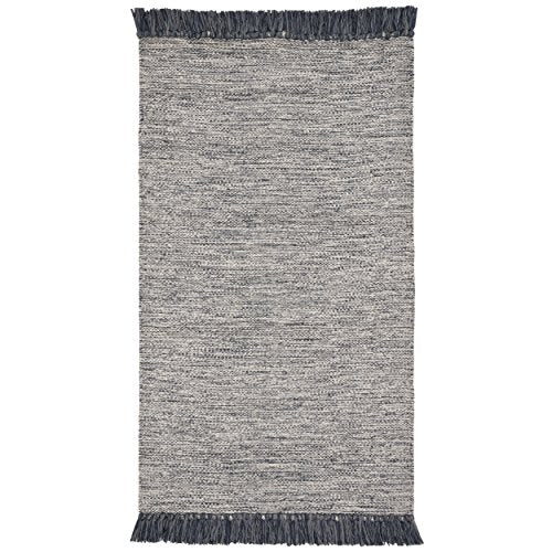 SAFAVIEH Montauk Collection Accent Rug - 2'3" x 3'9", Grey, Handmade Tassel Cotton, Ideal for High Traffic Areas in Entryway, Living Room, Bedroom (MTK610M) - color: Grey, size: 2'3" x 3'9" (Rectangular)