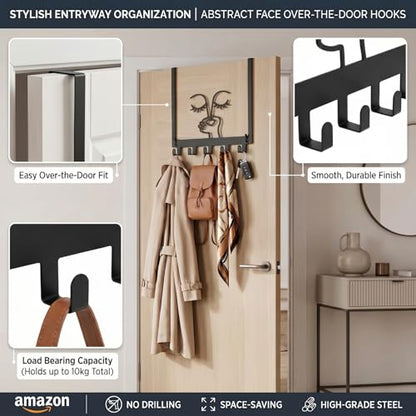 Reallnaive Bad Smell Humorous Over The Door Hooks Bathroom Decoration Hanger Wall Mount Art Funny Rack Holder for Towel, Hat, Coat, Cloth, Keychain, Bag, Christmas Gift - style: Bad Smell Humorous