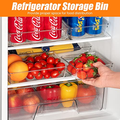 6 Pcs Large Size Clear Drawer Organizer Set, Acrylic Non Slip Non Cracking Kitchen Drawer Storage Tray Divider, Multifunctional Storage for Cosmetics, Bathroom, Tools, Kitchen and Office - size: 6 PACK