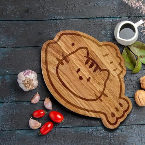 Kitchen Board Multipurpose Wooden Cutting Board for Household Bread Cat Shape, Fish Shape