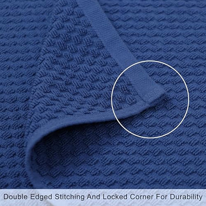 COTTON CRAFT Euro Spa Waffle Weave Bath Sheets - Set of 2 Blue Towel Sheets | Pure 100% Ringspun Cotton Oversized Luxurious Towel Set - Soft Plush Super Absorbent Low Lint Quick Dry - 35 x 70 inches - color: Blue, size: 2 Pack Bath Sheet