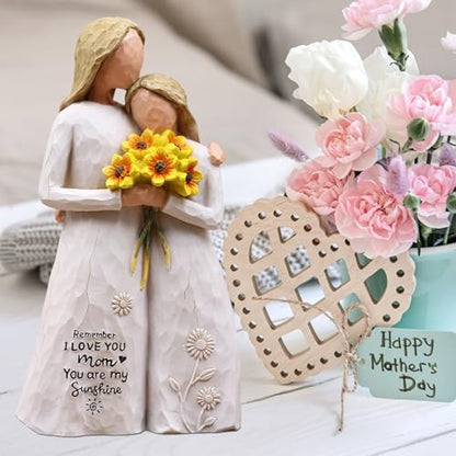 Mom Birthday Gifts from Daughter, Gifts for Mom,Mother Daughter Figurine | Birthday Gifts for Mom,Mom Gifts for Mothers Day Christmas,Hand-Painted Resin Mother Daughter Statue,Mother of the Bride