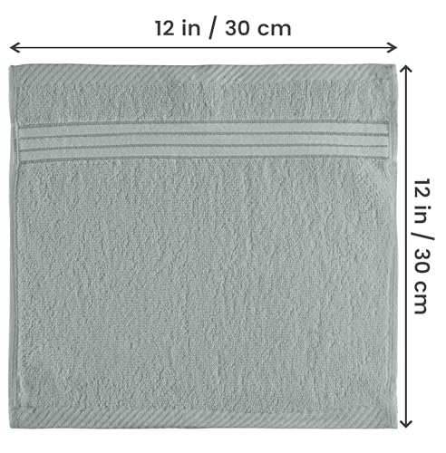 Utopia Towels 12 Pack Premium Wash Cloths, 12x12 in, 100% Cotton, Cool Grey | Highly Absorbent Soft Feel Lightweight Washcloths - Premium Ring Spun Cotton, Ideal for Bathroom, Spa, Gym & Face - color: Cool Grey