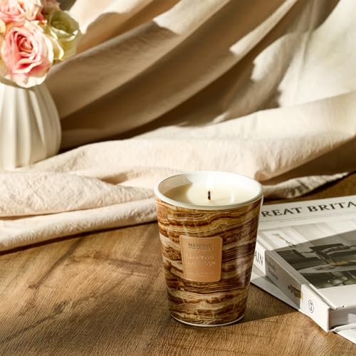 M&SENSE Espresso Hot Fudge Scented Soy Candle, 3 Wick Highly Scented 14.1 Oz 75H, Aromatherapy Christmas Gift for Women and Men - color: EspressoHotFudge, size: Medium