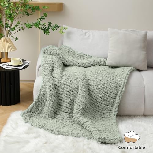 Cozyful Chunky Yarn for Hand Knitting - #10 Chunky Chenille Yarn, Jumbo Big Thick Chunky Yarns for Crocheting, Super Bulky Chunky Knit Blanket Yarns, 8 Skein (22 yds 8 oz Each Skein), Sage Green - color: Sage Green