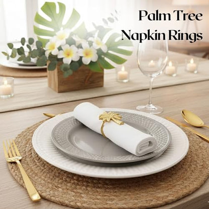 Napkin Ring Set of 12, Fall Thanksgiving Christmas Napkin Rings, Festival Metal Napkin Rings Holders, Napkin Ring Bulk for Wedding, Party, Elegant Table Settings Gift Ideas (Gold) - ALPHA Living HOME - color: Old Gold, size: 12- Pack