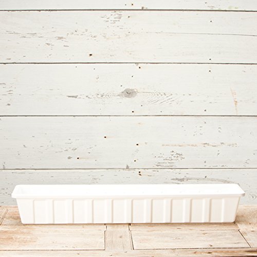 Root & Vessel Poly-Pro Plastic Flower Box Planter, White, 36-Inch - color: White, size: 36-Inch
