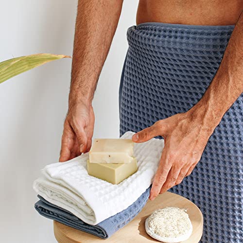 Waffle Hand Towel – 100% Turkish Cotton, Quick-Dry, Soft and Absorbent Bathroom Towel (White) - color: White, size: Hand Towel (1 Piece)