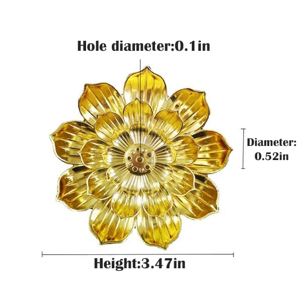 Incense Holder with Incense Stick Tray,Multi-Functional Incense Burner and Stick Holder Combo,Ash Holder (1, Golden,Silvery) - color: Golden,silvery