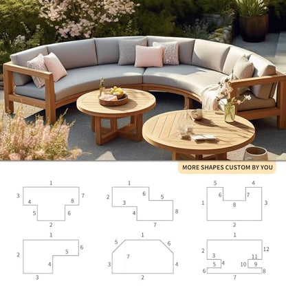 Custom Bench Cushions for Indoor Furniture, Bay Window Seat Cushion Indoor, 70D Thicken Foam Bench Pad, Non-Slip Indoor Seat Cushion, Outdoor Waterproof Garden Patio Furniture Swing Cushion