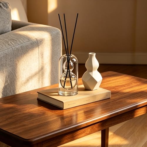 Reed Diffuser Bottles 2pcs/Set, Glass Gourd-Shaped Empty Diffuser Bottle with 15 Reed Sticks for DIY Aromatherapy, Home Fragrance Decor