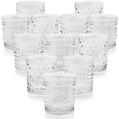 Clear Votive Candle Holders, 3 Patterns 24 pcs Glass Tealight Candle Holders for Christmas Wedding Table Centerpiece Birthday Party - color: Clear 3