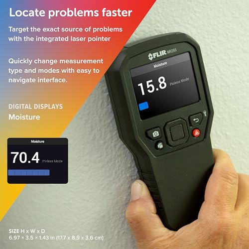 FLIR MR265 Moisture Meter and Thermal Imager with MSX | 160x120 thermal sensor, MSX, pinless sensor, laser pointer, single-file documentation, 9Hz - style: MR265
