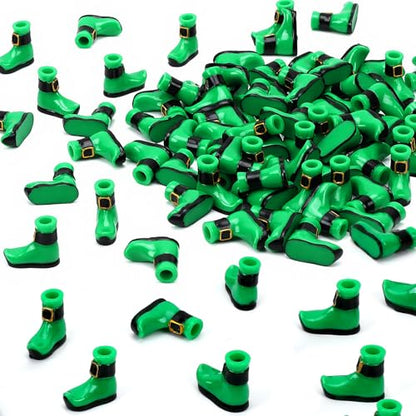 JUNEBRUSHS 50 Pcs St Patrick's Day Mini Resin Shoes for Party Decorations | Exquisite Irish Festival Styling,Premium Sturdy Resin Material,Versatile DIY Craft Supplies,Wonderful Party and Event Decor - style: St Patrick's Day Style