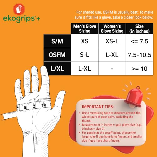 Ekogrips®+ Oven Gloves with Fingers, Comfy Waterproof Heat Resistant Grill Gloves -Long Cuff and Good Dexterity - color: Orange, size: S/M