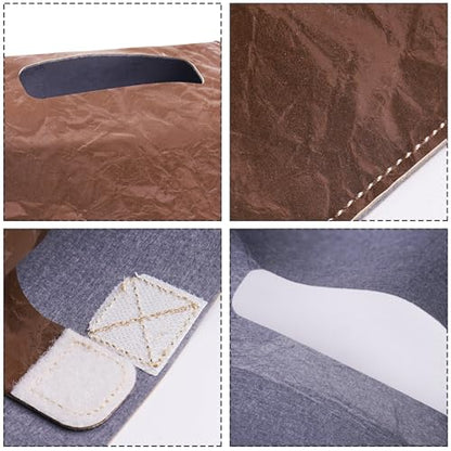 Hand Towels Box Cover,PU Leather Tissue Box Cover Holder Compatible with Kleenex Disposable Paper Hand Towels Suitable for Dining,Kitchen,Bathroom(1-Brown) - color: 1-brown
