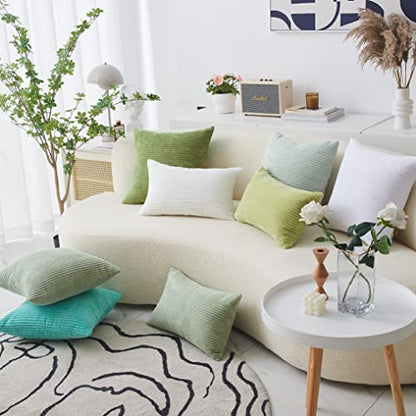 Home Brilliant 16x16 Summer Pillow Covers Set of 2 Small Throw Pillow Covers for Living Room, 40 cm x 40 cm, 16 x 16 Inch, Sage Green - color: Sage Green, size: 16" x 16" (Pack of 2)