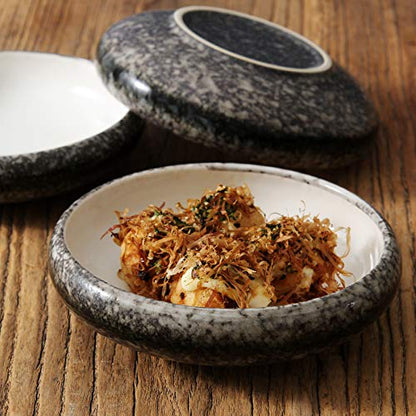 Uaral Serving Dishes,Salad Plate,Japanese Stoneware Appetizer Plate,Set Of 4,5.5 Inch,14 oz(White) - color: White
