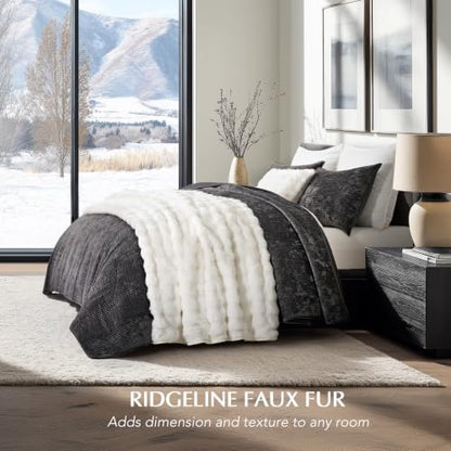 Faux Rabbit Fur Bubble Throw Blanket, 60"x80", Bright White | Ultra Soft, Luxury Faux Rabbit Fur Throw, Thick Warm Bubble Blanket, Cozy Fluffy Reversible, for Bed, Couch, Chair, Sofa - color: Bright White, size: 60"x80"