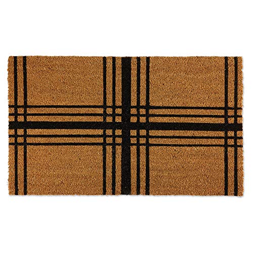 DII Natural Coir Geometric Modern Outdoor Door Mat, Front Porch Décor, 17x29, Farmhouse Plaid - color: Farmhouse Plaid