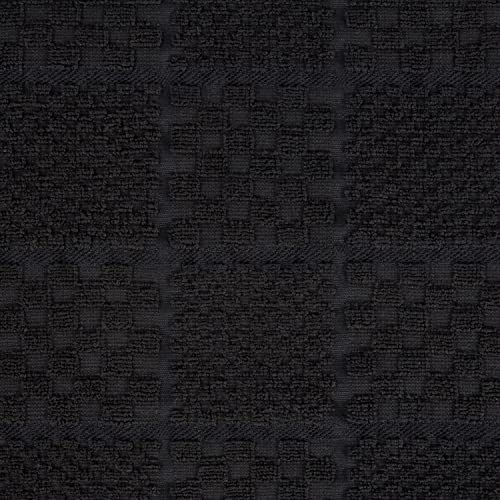 KitchenAid Quilted Cotton Terry Cloth Oven Mitt, Pot Holder, Kitchen Towel 4-Pack Set, Heat Resistant, Silicone Grip, Gift Set, Matte Black, 16"x26", 7"x13" & 7"x10" - color: Matte Black