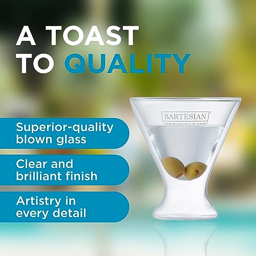 Bartesian Cocktail Glass Sets - Stemless Margarita Drinking Glassware for Cocktails & Mocktails - Bar Glasses for Martini, Margarita, Pina Colada, Whiskey Sour, Old Fashioned - Set of 2 - style: Glassware - Margarita