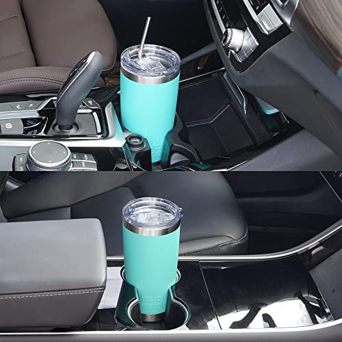 WETOWETO 20oz Insulated Stainless Steel Tumbler, Double Wall Vacuum Leak-proof Travel Coffee Mug, Powder Coated Water Cup (Cyan, 1 Pack) - color: A2-Cyan, style: Tumbler, 1 Lid